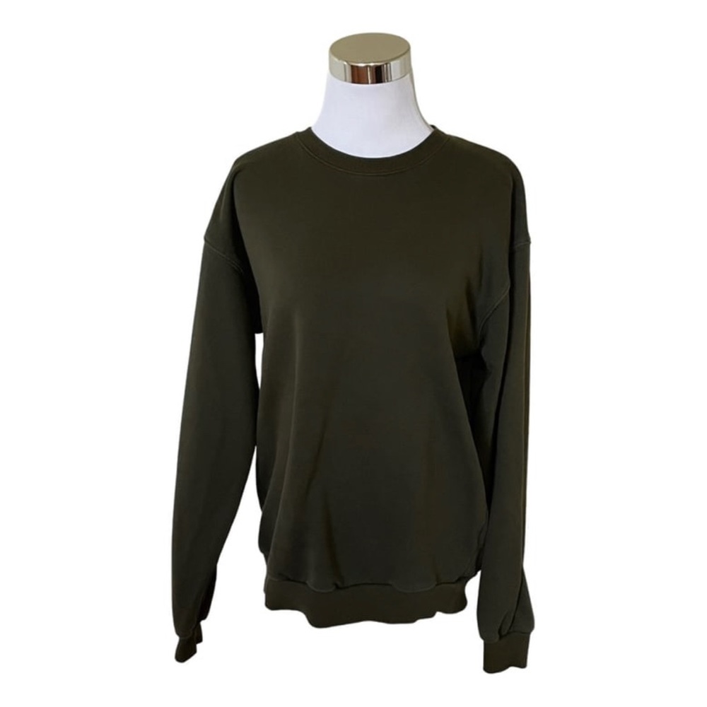 ▪️6/$25▪️ Naked Wardrobe Olive Green Crewneck Sweatshirt - Picture 3 of 8
